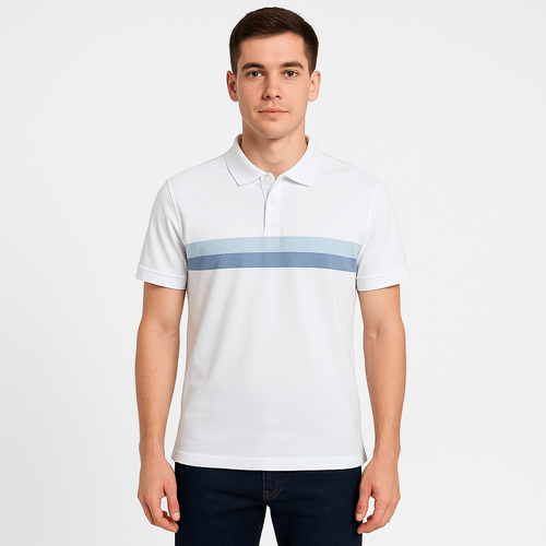 Camisa tipo polo blanca