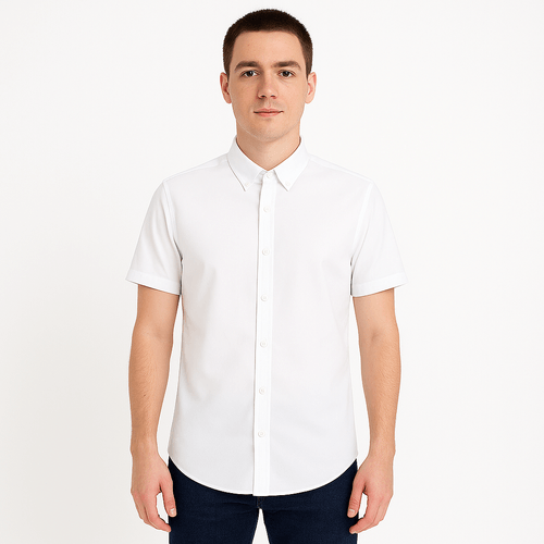 Camisa blanca sólida