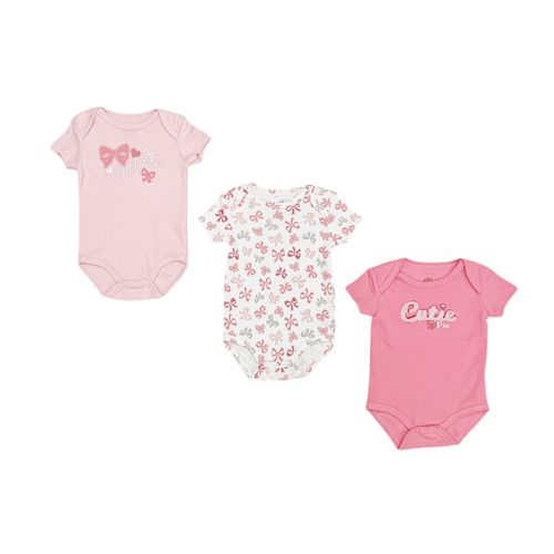 Set de mamelucos estampados para bebé niña