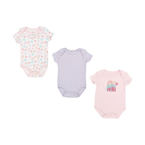 Set de mamelucos multicolor bebé niña
