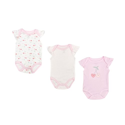 Set de mamelucos multicolor para bebé niña