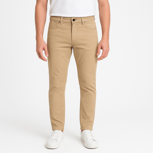 Pantalón slim fit beige para hombre