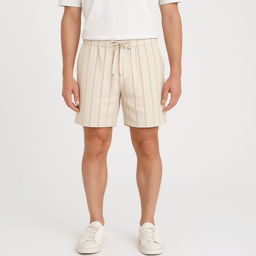 Short rayado ivory