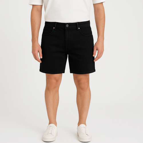 Short negro sólido para hombre