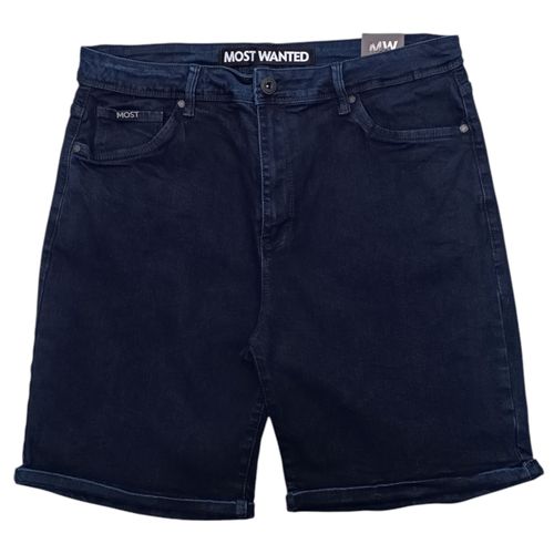 Short navy sólido para hombre