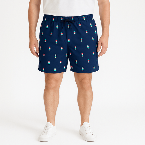 Calzoneta azul estampada para hombre