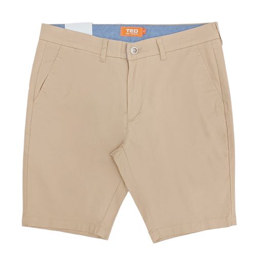 Short casual beige sólido