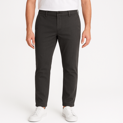 Pantalón gris sólido
