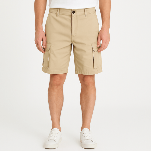 Short cargo beige sólido