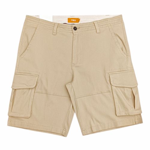 Short cargo beige sólido