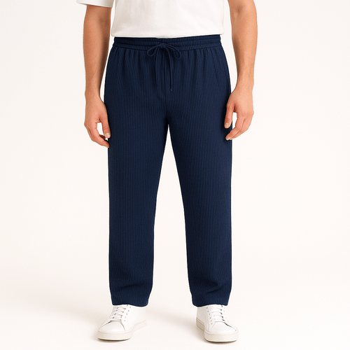 Pantalón azul rayado