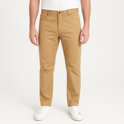 Pantalón beige sólido