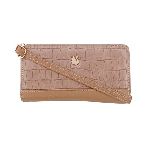 Billetera bicolor zip around para mujer