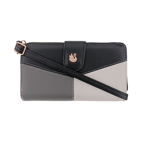 Billetera multicolor zip around para mujer
