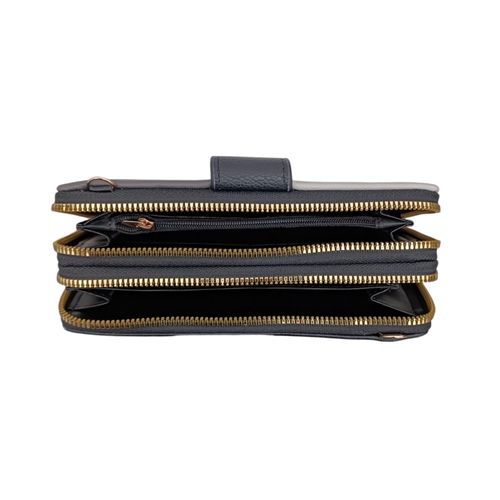 Billetera multicolor zip around para mujer