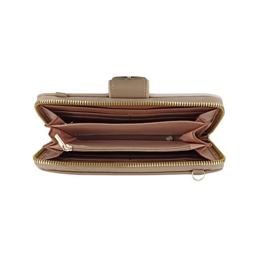 Billetera zip around multicolor para mujer