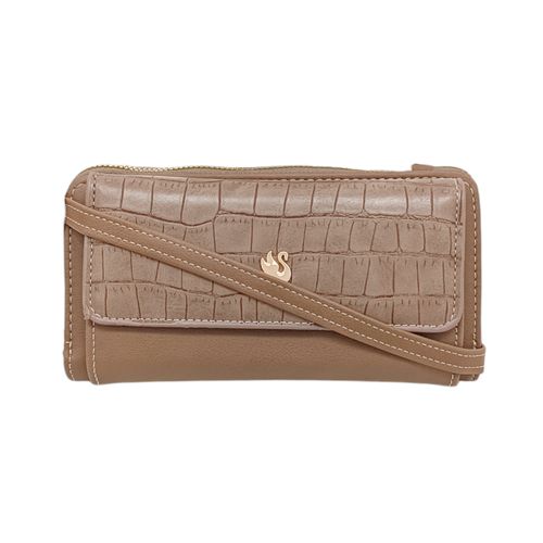 Billetera zip around café para mujer