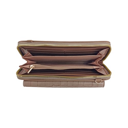 Billetera zip around café para mujer