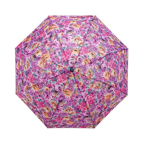 Sombrilla morada plegable automática