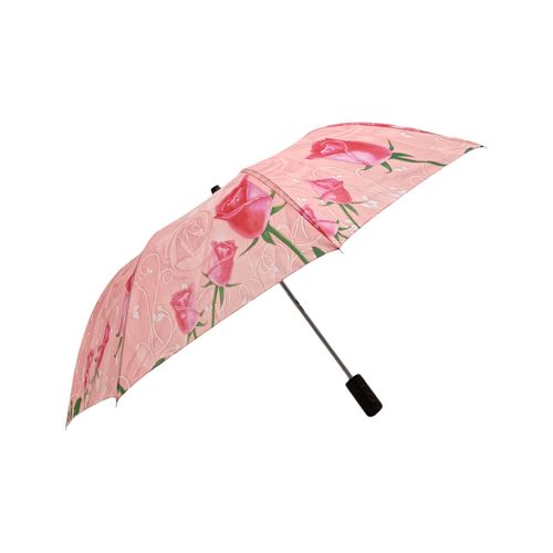 Sombrilla rosa plegable automática