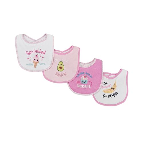Set de baberos multicolor para bebé niña