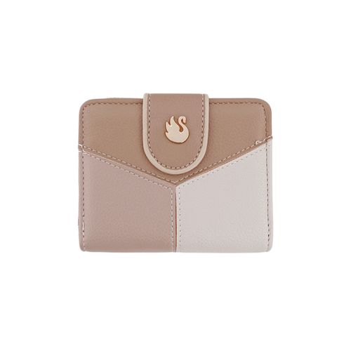 Billetera zip around con textura para mujer
