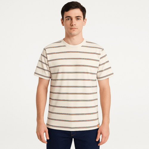 Camiseta blanca rayada