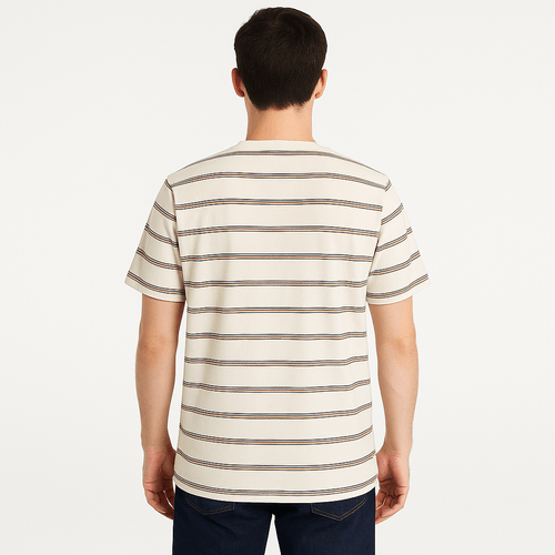 Camiseta blanca rayada