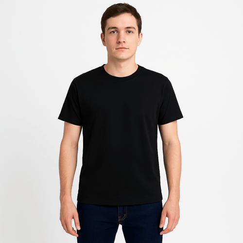 Camiseta negra sólida