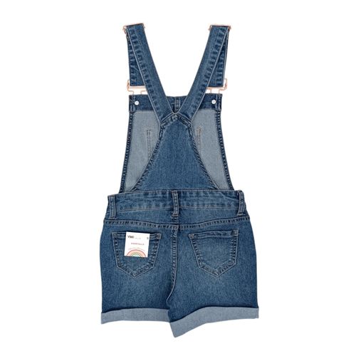 Overol azul sólido para niña