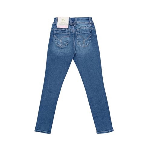 Skinny jeans lavado azul para niña