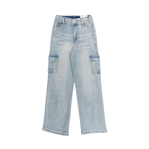 Wide leg jeans lavado celeste para niña