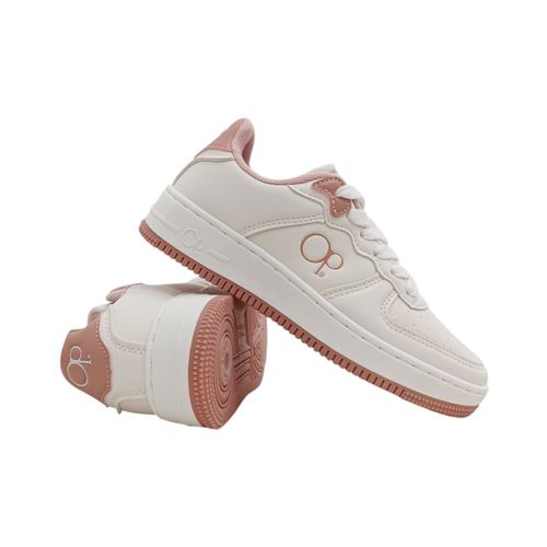 Sneakers blancos con textura para mujer
