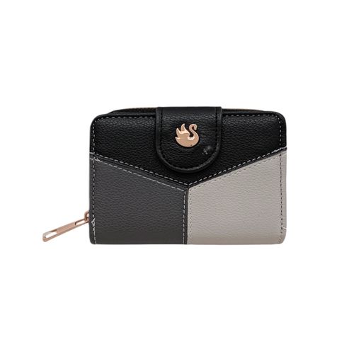 Billetera zip around colorblocking para mujer