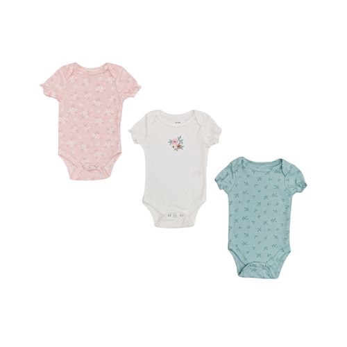 Set de mamelucos estampados para bebé niña