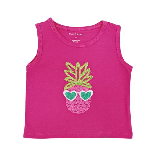 Tank top con textura para niña