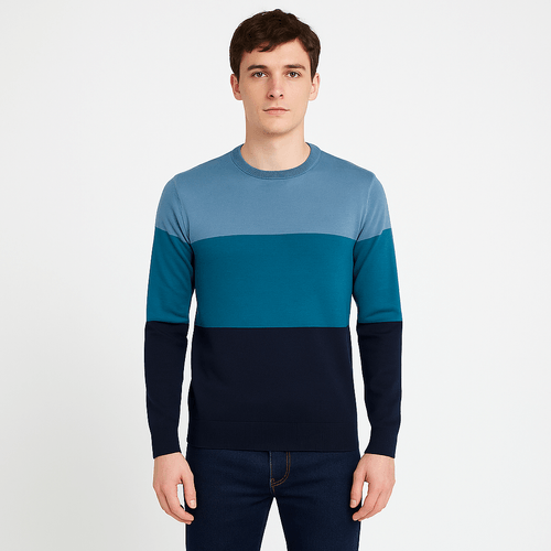 Pull over color blocking para hombre