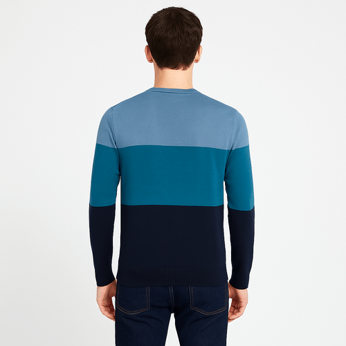 Pull over color blocking para hombre