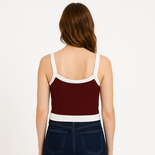 Crop top vino para mujer
