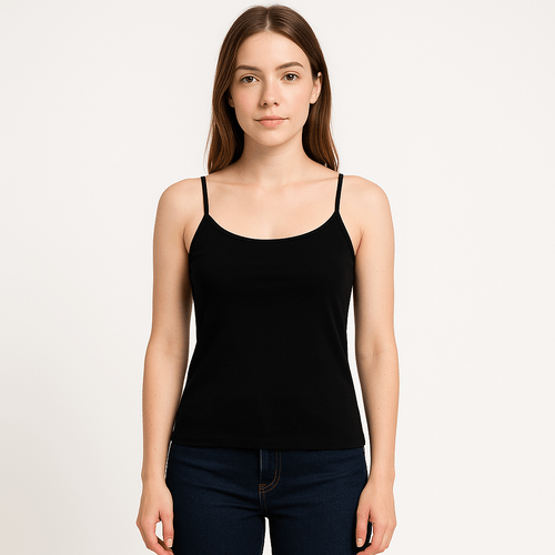 Tank top negro sólido