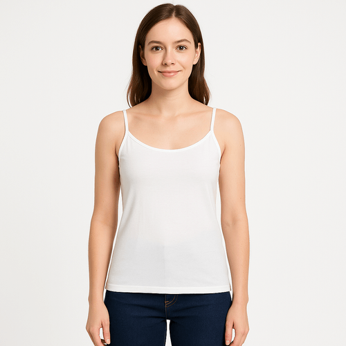 Tank top blanco sólido