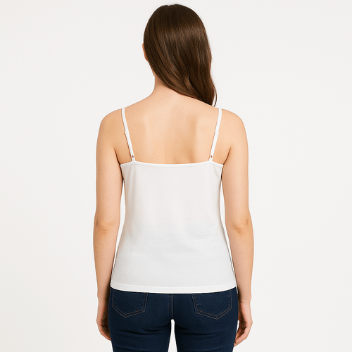 Tank top blanco sólido