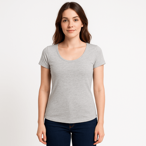 Camiseta gris jaspeada