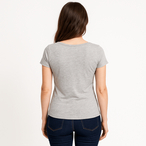 Camiseta gris jaspeada