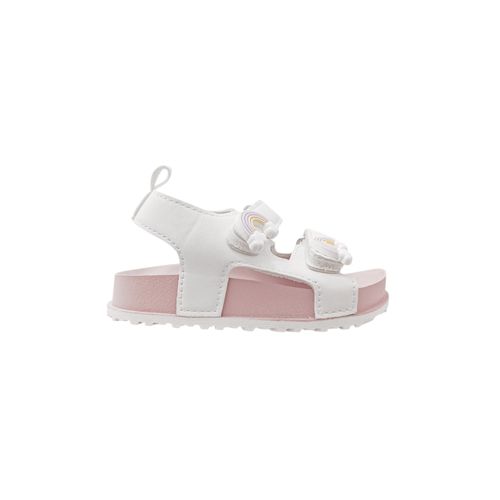 Sandalias blancas con textura para niña