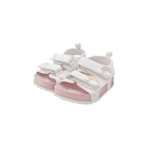 Sandalias blancas con textura para niña