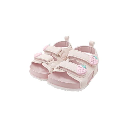 Sandalias rosa con textura para niña