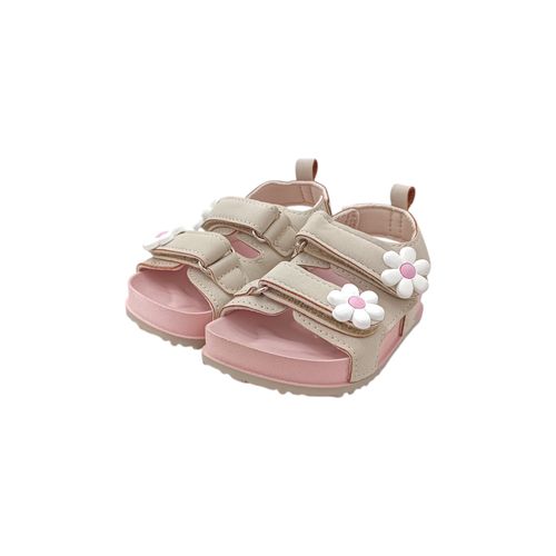 Sandalias verde con textura para niña