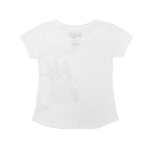 Camiseta blanca estampada para niña