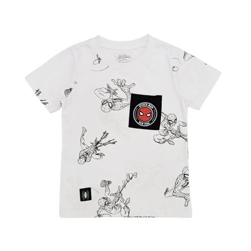 Camiseta blanca estampada para niño